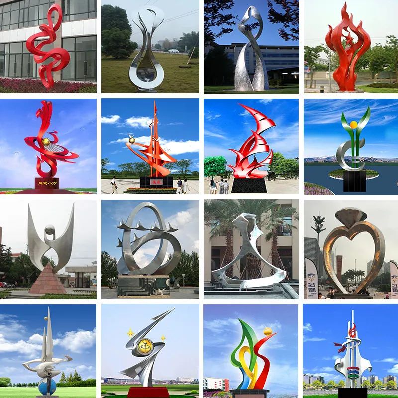 Customized Creative Metal Stainless Steel City Landscape Sculpture