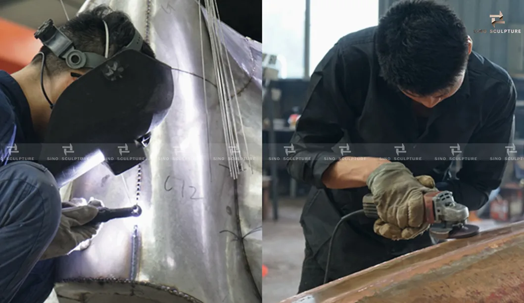 Customized Estate Mirror Polished Stainless Steel Sculpture