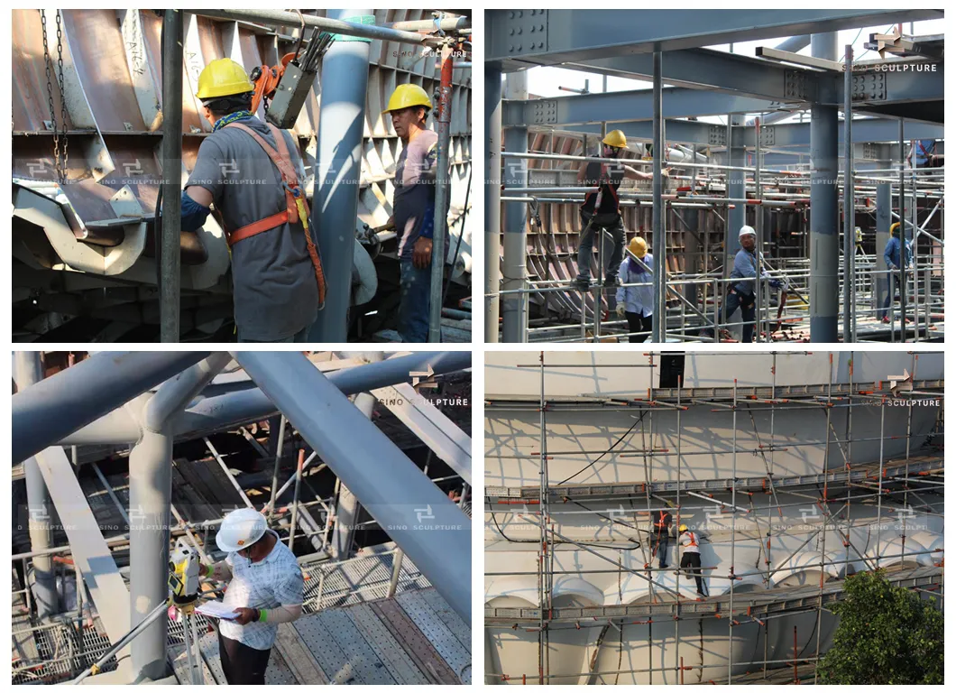 Customized Estate Mirror Polished Stainless Steel Sculpture