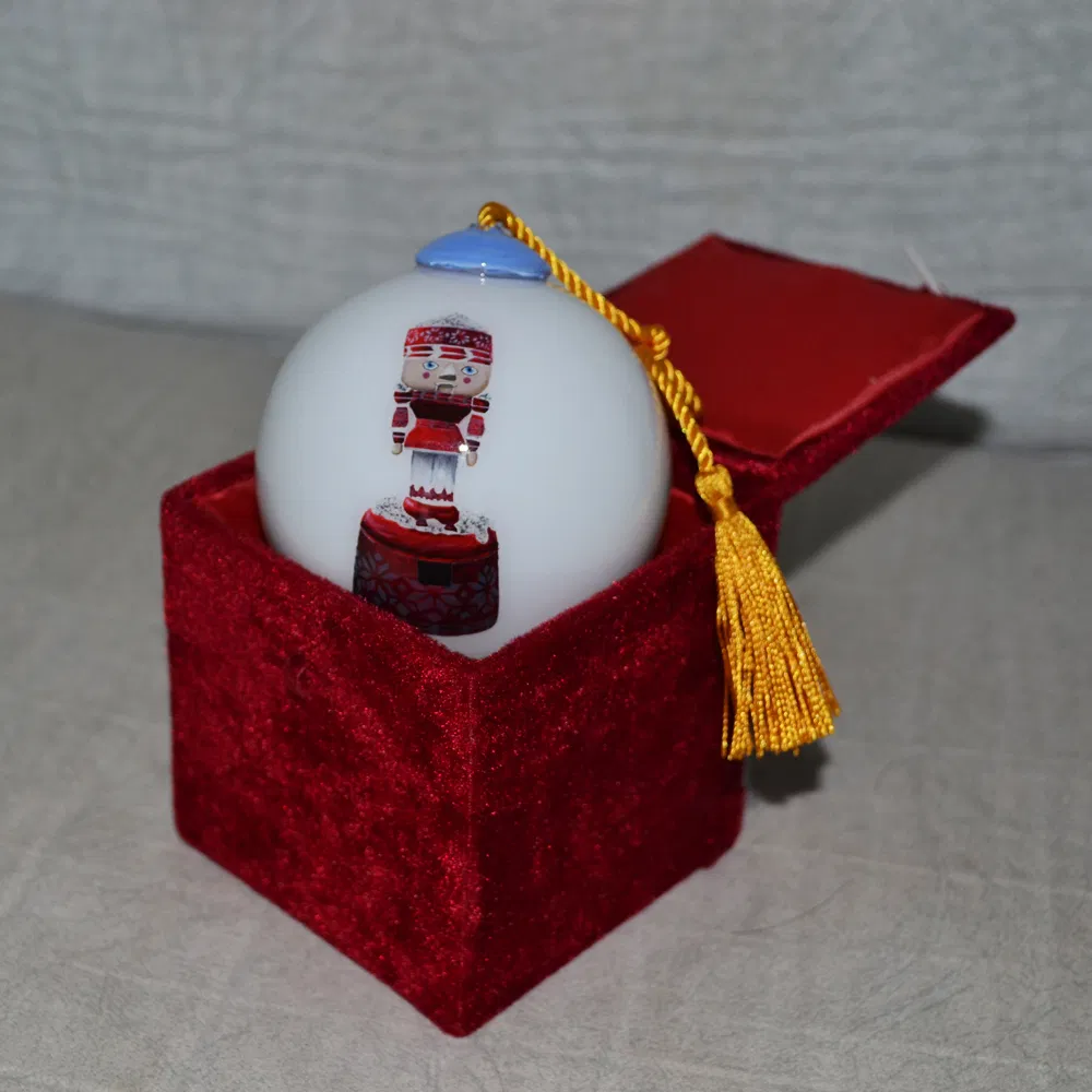 Customized Hand Painted Glass Christmas Ball