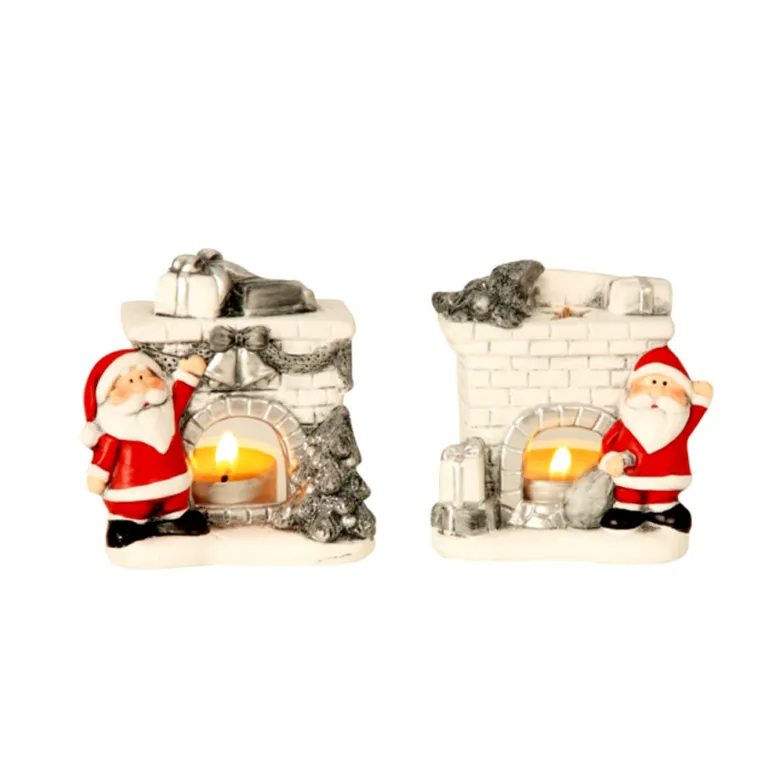 Customized Resin Christmas Tea Light Indoor Candle Holder for Sale