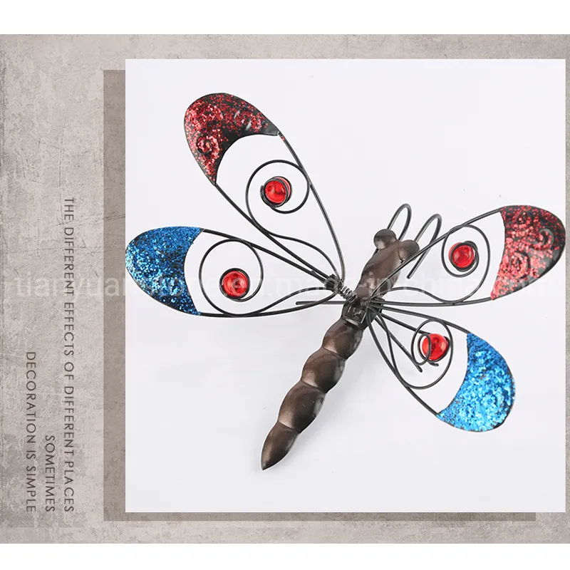 Decorative Hanging Art Wall Decor Metal Dragonfly