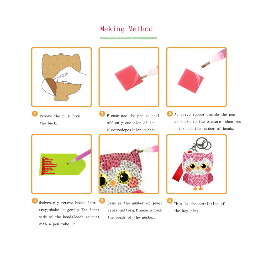 DIY Educational Toys Promotion Gift Handmade Acrylic Keyring Souvenirs