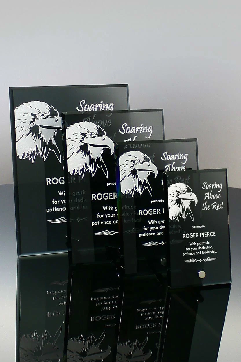 Ewen Eagle Black Glass Award (#1594, # 1597 , #1599, #1600)