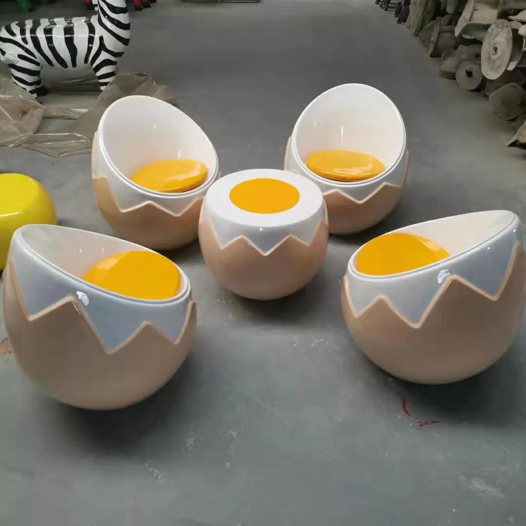Factory Cheap Price New Design Outdoor Resin Cartoon Animals Seating Fiberglass Animal Seating for Sale