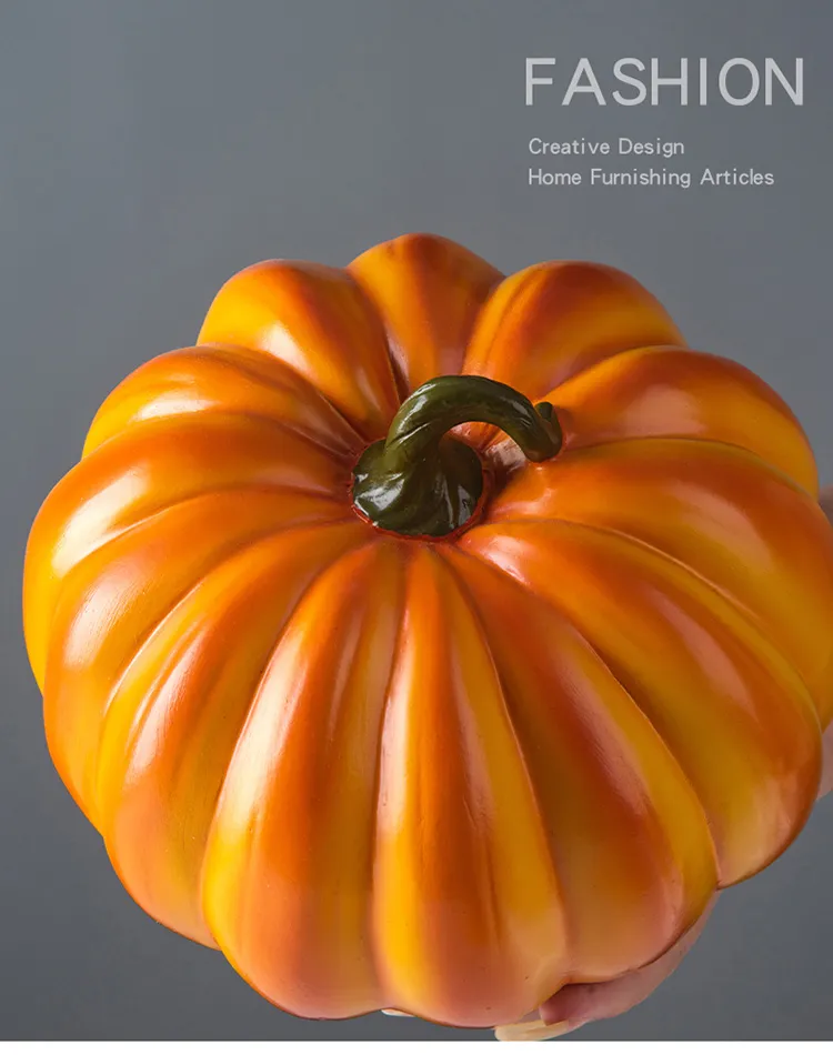 Fall Decorative Resin Pumpkin Halloween Decorative Thanksgiving Day Pumpkins for Garden Decor