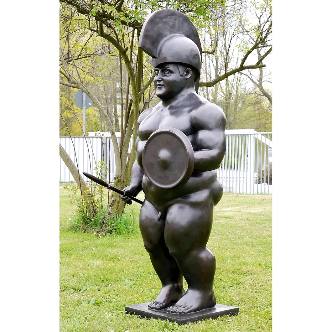 Famous Roman Warrior Fernando Botero Bronze Statue