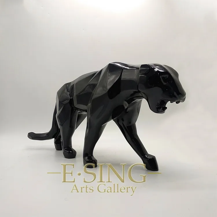 Fiberglass Sculpture Modern Art Mosaic Animal Design Fiberglass Geometric Shape Lion