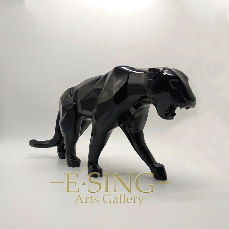 Fiberglass Sculpture Modern Art Mosaic Animal Design Fiberglass Geometric Shape Lion