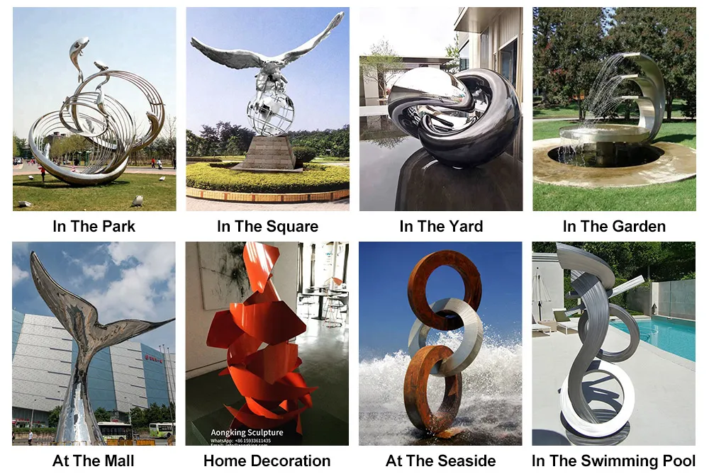 Flat Abstract Deer Rusty Steel Sculpture Garden Christmas Ornaments 2022