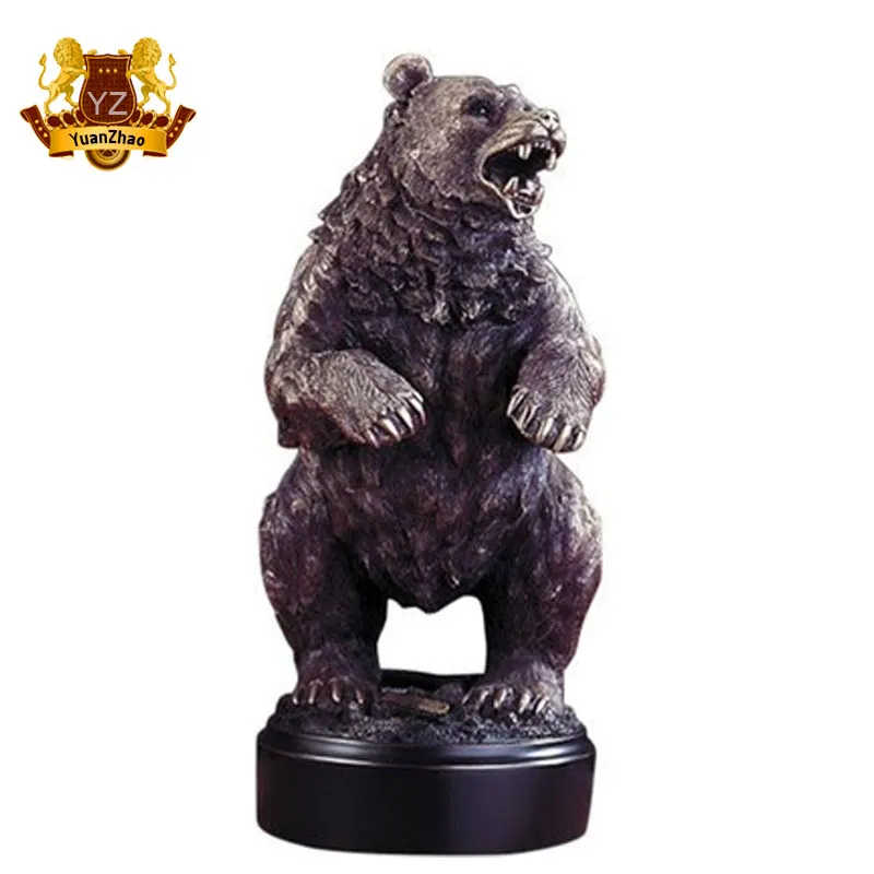 Garden Decoration Bronze Bear Eating Fish for Sale