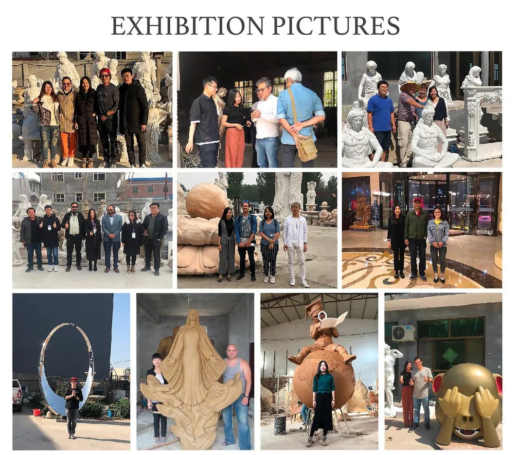 Graden and Indoor Decor Metal Polished Mirror Animal Abstract Sculpture in Christmas Reindeer Model