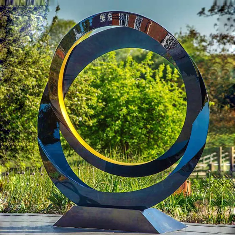Guaranteed Quality Customized Garden Round Annulus Sculpture Outdoor Decoration