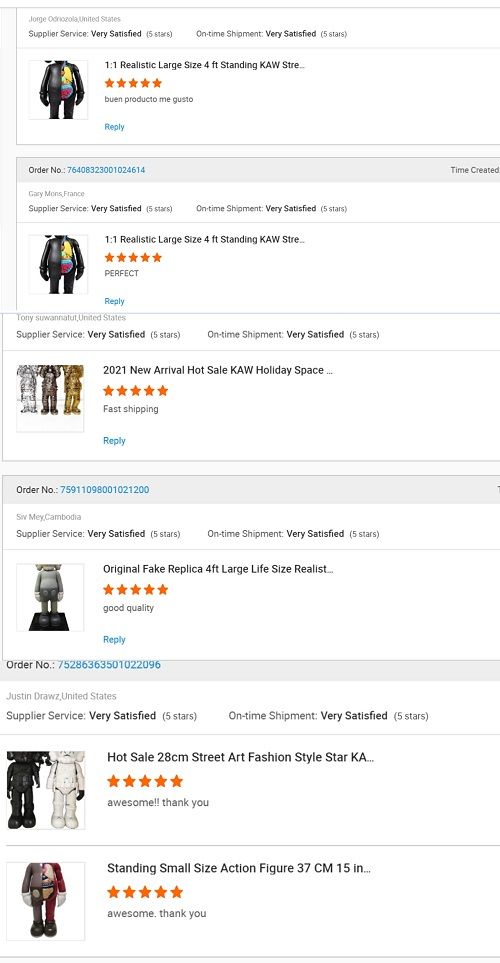 Hand Crafted 30 Cm Good Quality Diniel Arsham Kaws Creator