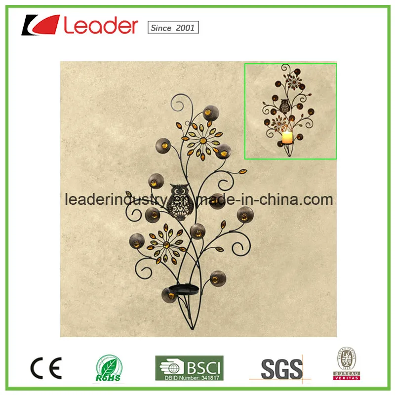 Hand Painted Metal Candle Holder for Home and Garden Decoration