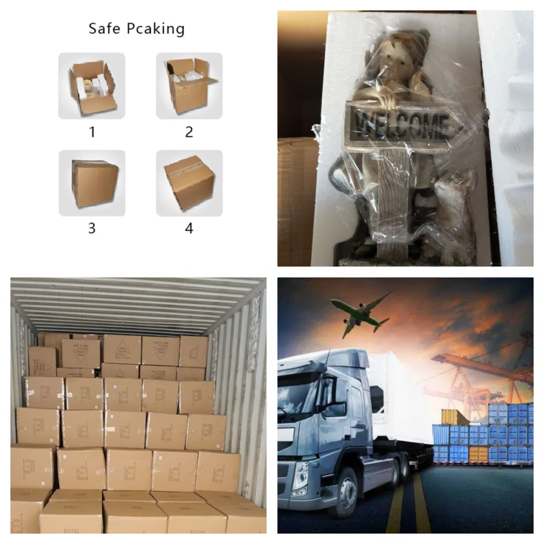 Hand Sculptured Solar Light Cherub Angel Statue with Marble Pillar