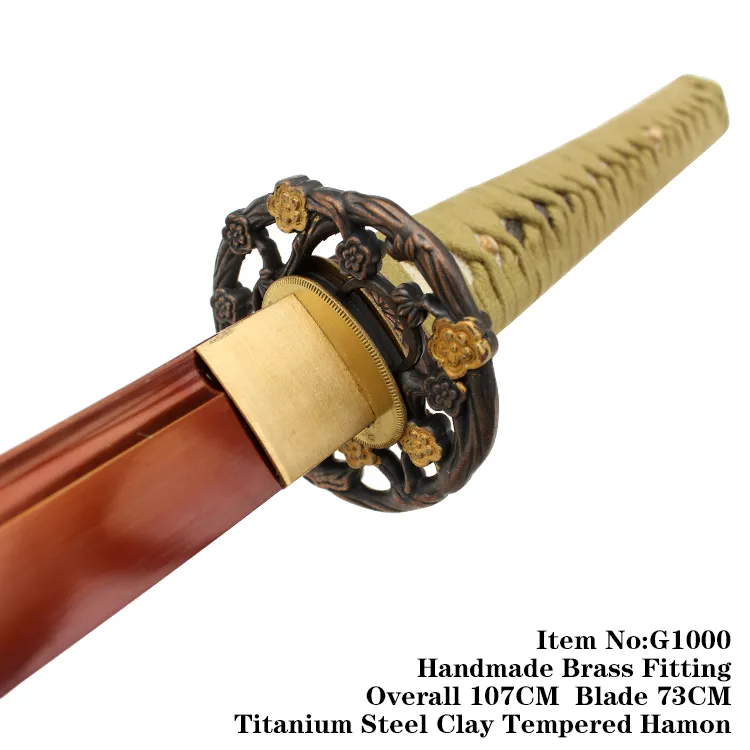 Handmade Katana with Scabbard 107cm G1000