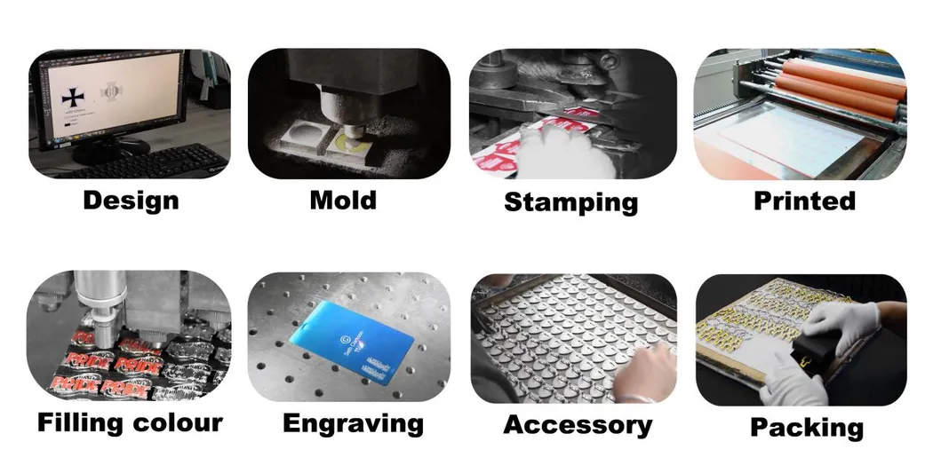 High End Gold Plated Metal Anniversary Pin Badge for Employees