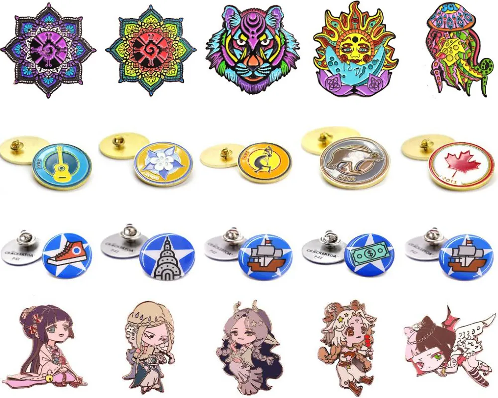 High End Gold Plated Metal Anniversary Pin Badge for Employees