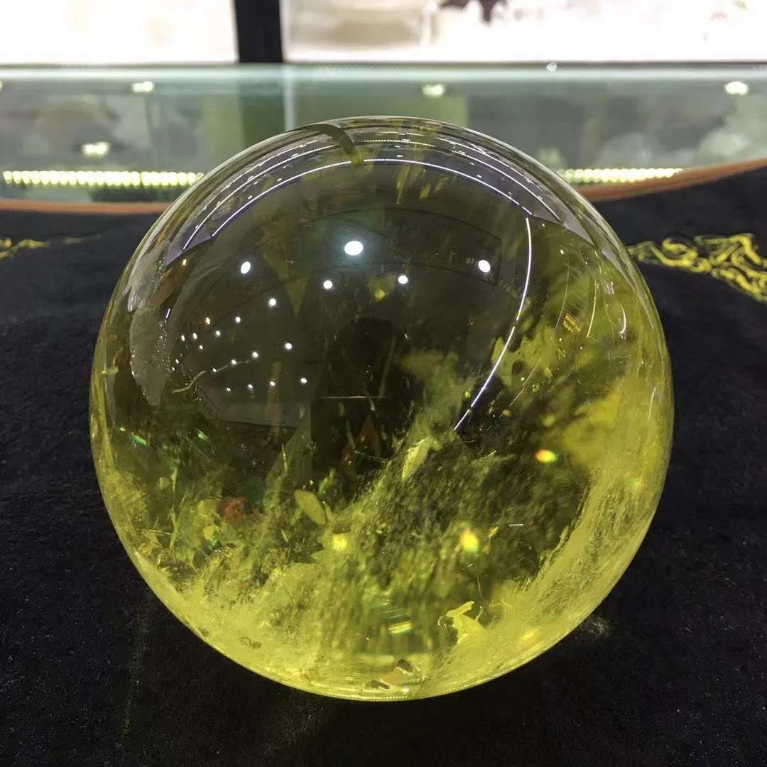 High Quality Citrine Sphere Orb Ball China Donghai Crystal
