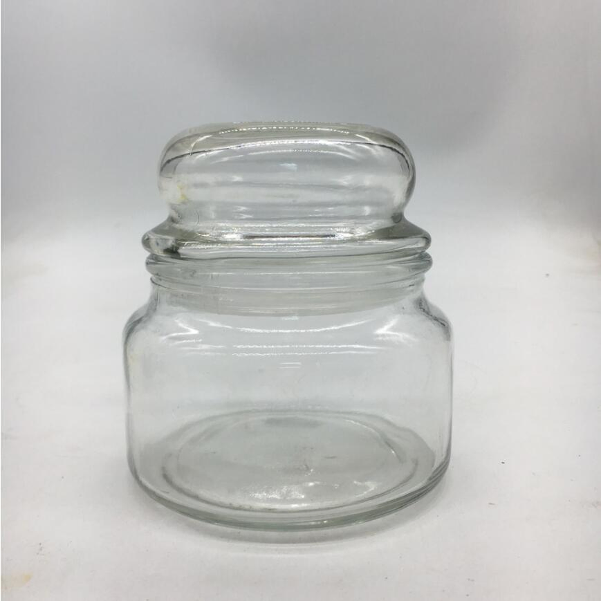 High Quality Clear Empty Candle Glass Holder 10 Oz Candle Jar with Glass Lid