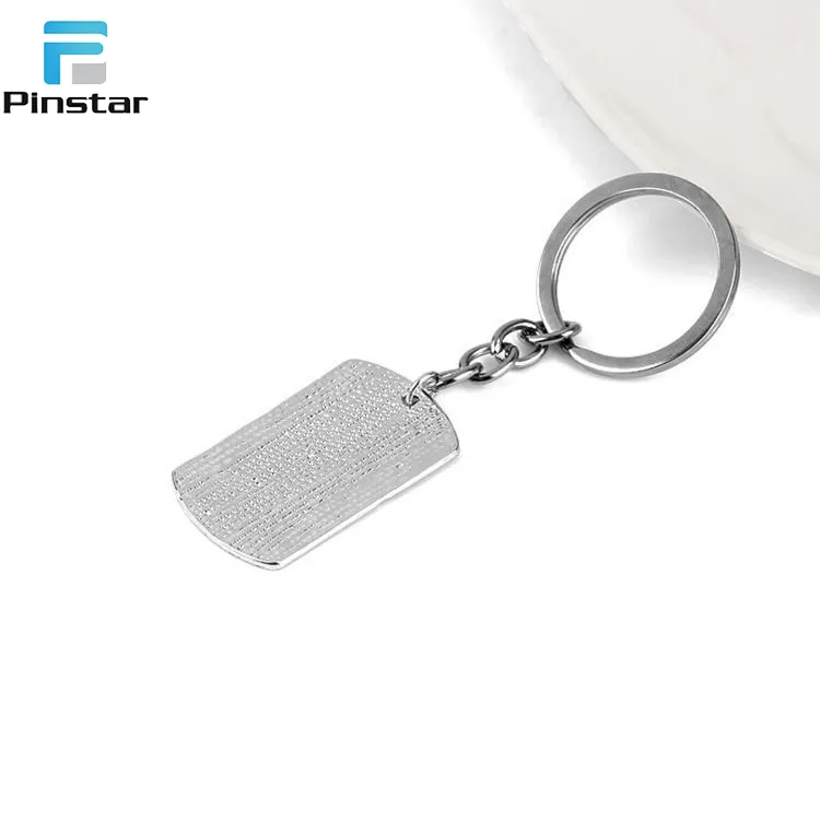 High Quality Custom Souvenir Rectangle Metal Keychain