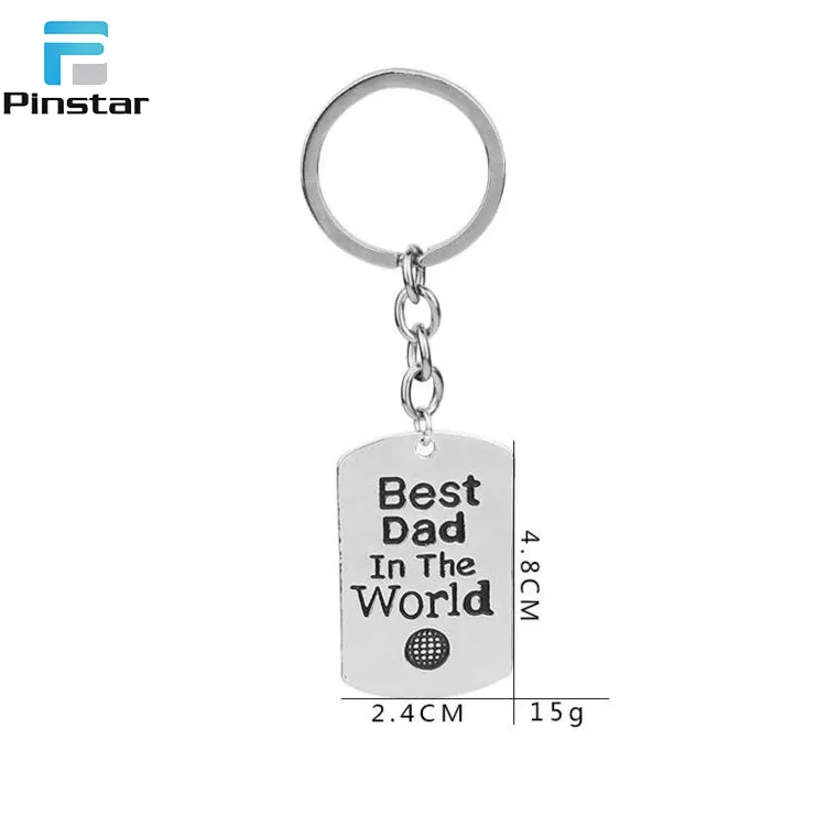 High Quality Custom Souvenir Rectangle Metal Keychain