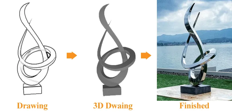 High Quality Garden Decor Stainless Steel Horse Sculpture for Sale