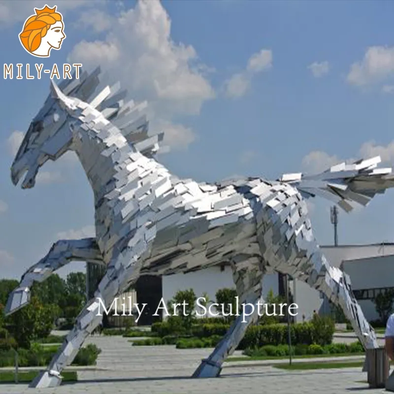 High Quality Garden Decor Stainless Steel Horse Sculpture for Sale