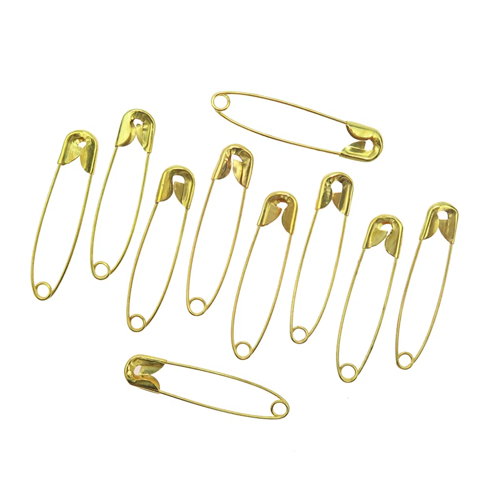 High Quality Gold Plated Iron DIY Apply to Tag Kinds of Size Safety Pin