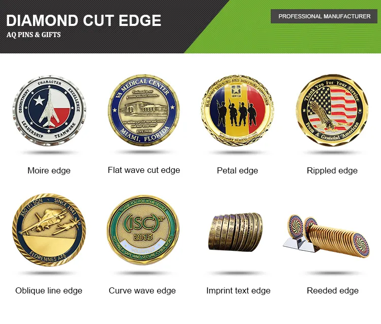 High Quality Stamping Gold Souvenir Award Coin Badge Collection Design (coin-120)