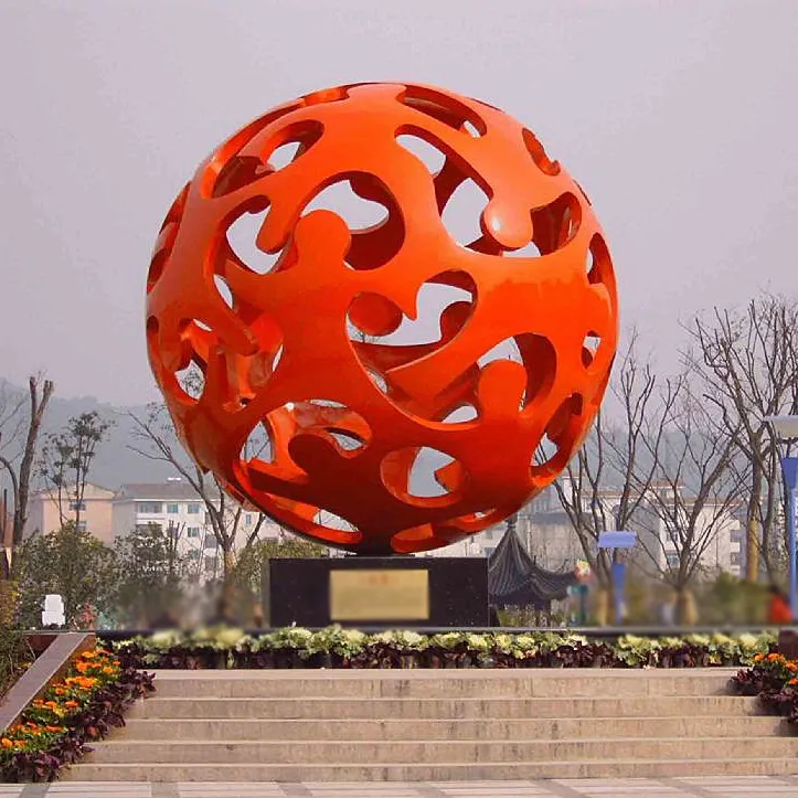 Hollow Sphere Human Figure Steel Outdoor Garden Christmas Ornaments Decoration