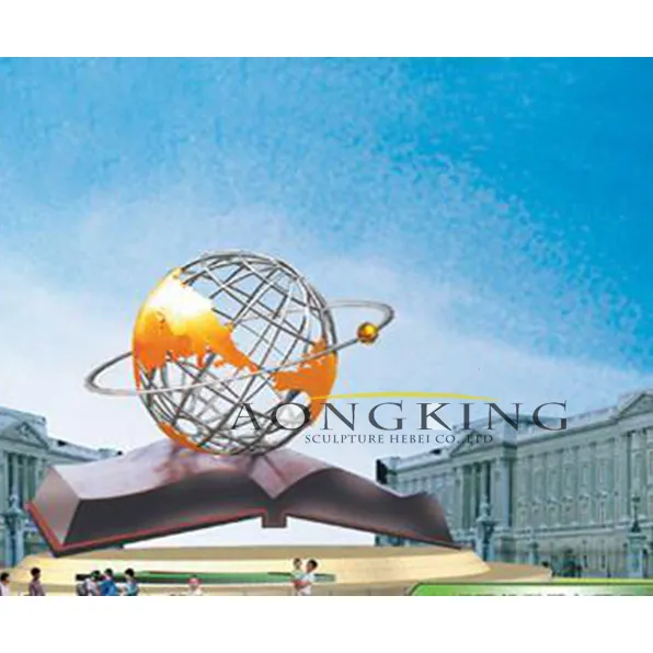 Hollow Sphere World Globe Earth Large Street Garden Status Big Size
