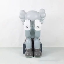 Home Decor Toys Fiberglass Bearbrick Sculpture Kaws Statue Action Figure Resin Cartoon Toys for Indoor Decoration