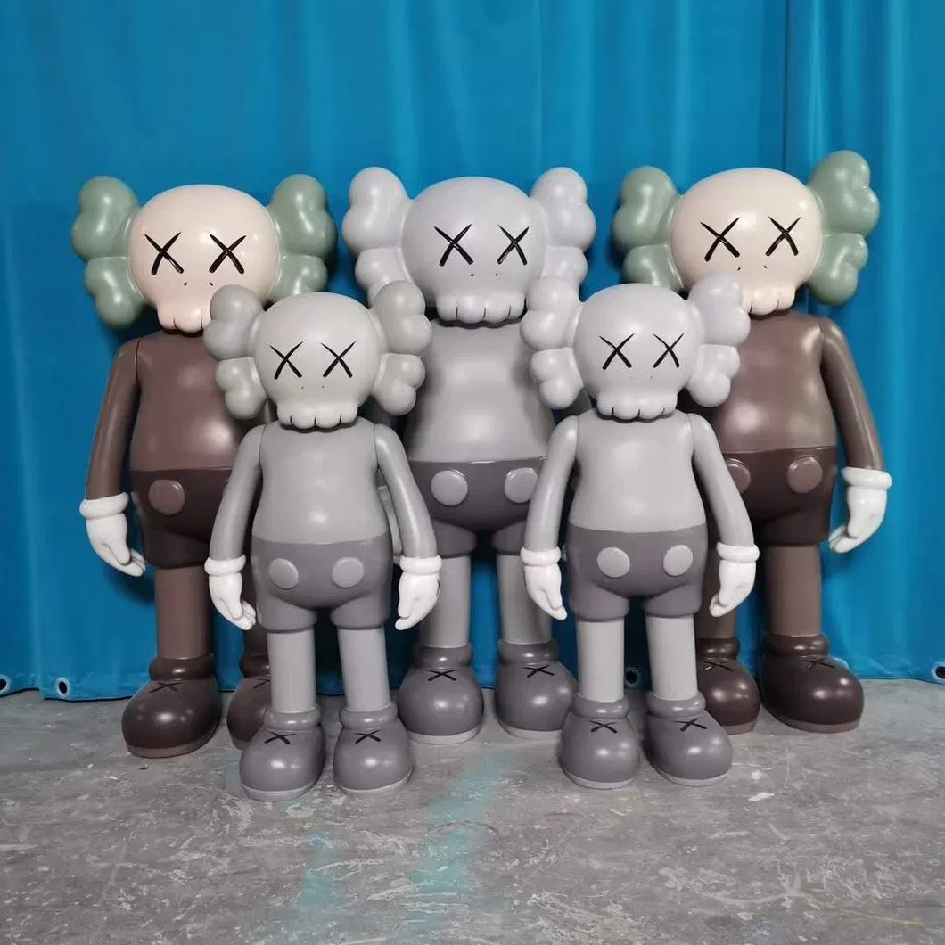 Home Decor Toys Fiberglass Bearbrick Sculpture Kaws Statue Action Figure Resin Cartoon Toys for Indoor Decoration