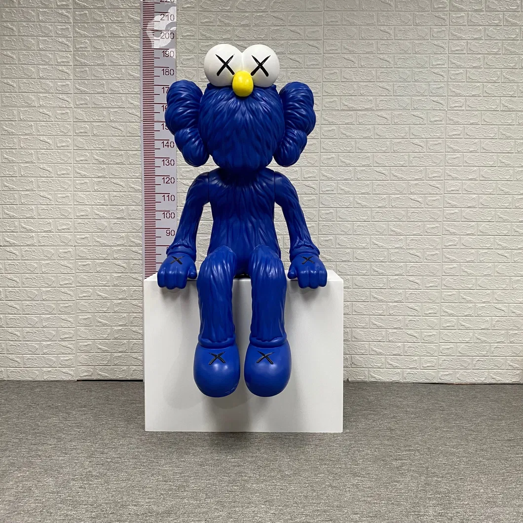 Home Decor Toys Fiberglass Bearbrick Sculpture Kaws Statue Action Figure Resin Cartoon Toys for Indoor Decoration