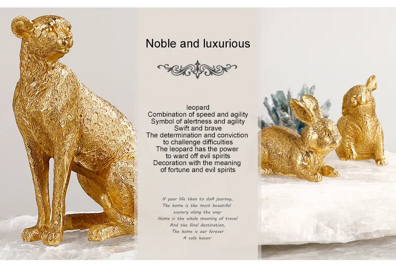 Home Furnishings Modern Living Room Decorating Designs Decor Animal Sculpture Brass Accessories