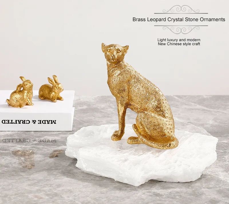 Home Furnishings Modern Living Room Decorating Designs Decor Animal Sculpture Brass Accessories
