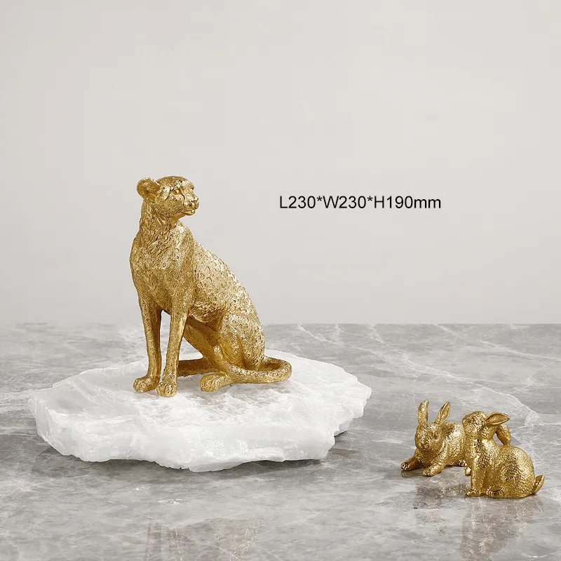 Home Furnishings Modern Living Room Decorating Designs Decor Animal Sculpture Brass Accessories