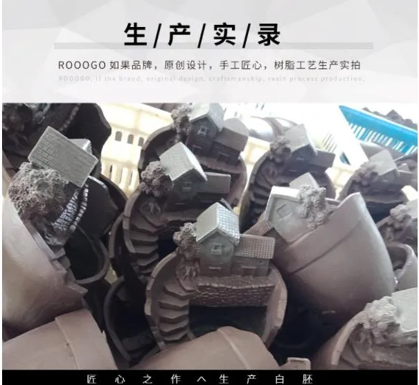 Home Sky Garden Creative Zakka Meaty Flowerpot Micro Landscape with Resin Craft Gifts