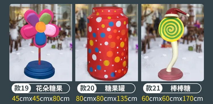 Hot Sale Fiberglass Giant Lollipop Sculpture Resin Statue for Kid Amusement Candy Land Decor