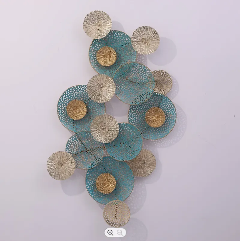 Hotel Decoration Hanging Art Round Plate Metal Iron Wall Hanging Decoration