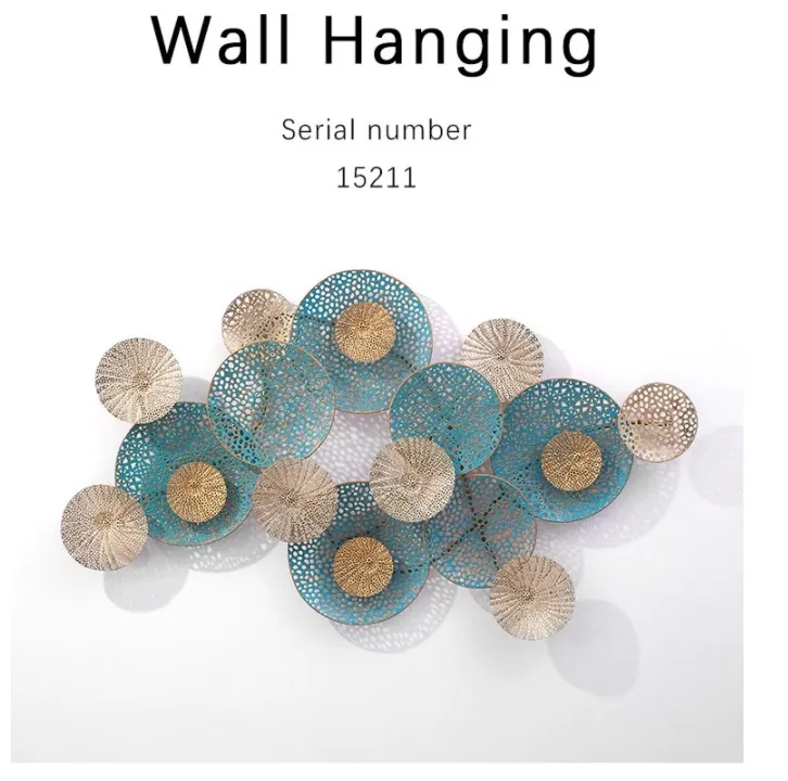 Hotel Decoration Hanging Art Round Plate Metal Iron Wall Hanging Decoration