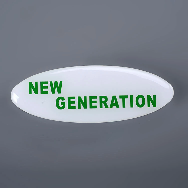 3D logo Clear Resin Epoxy Sticker