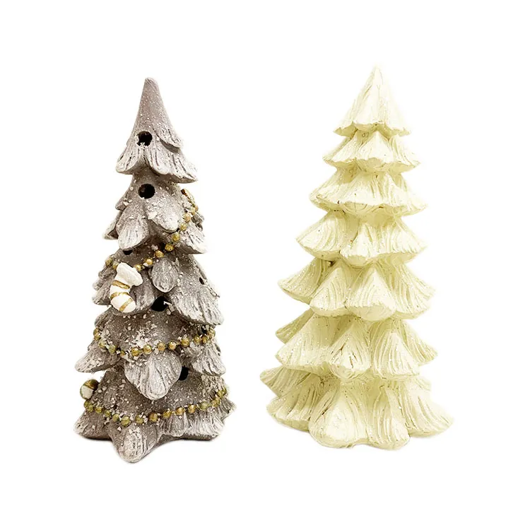 Indoor Christmas Decoration Tabletop Stands Small Resin Christmas Tree for Sale