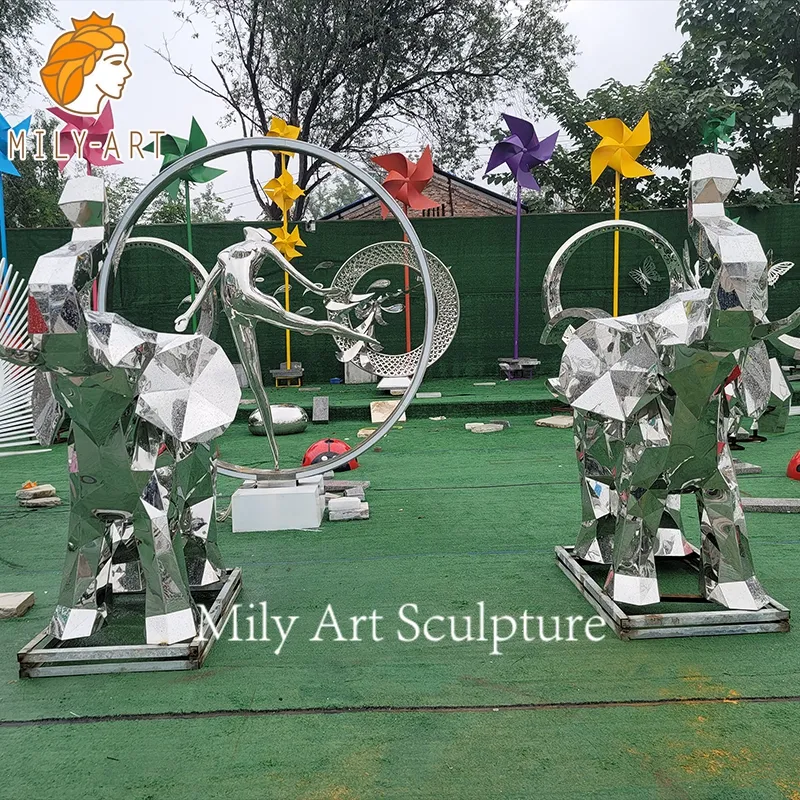 Large Custom Outdoor Decoration Stainless Steel Animal Sculpture