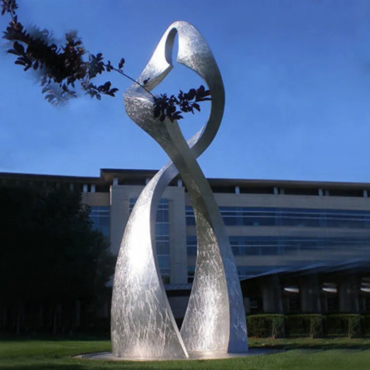 Large Outdoor Public Square Decorative Huge Landmark Metal Stainless Steel Tree Sculpture