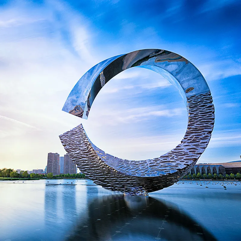 Large Size Abstract Metal Stainless Steel Sculpture for City Decoration