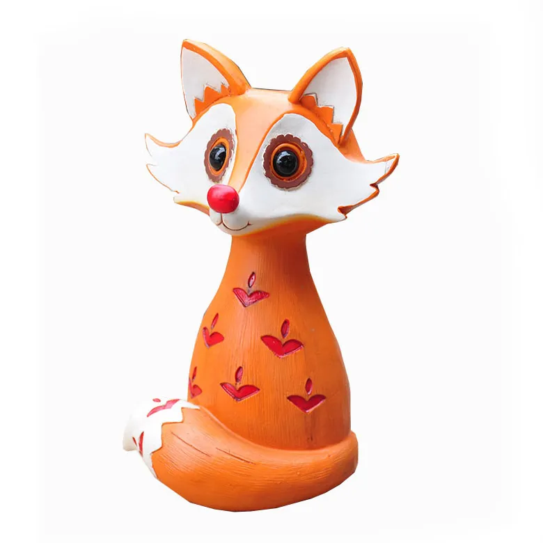 Latest Design of Minitype Fox Resin Fairy Crafts Decoration