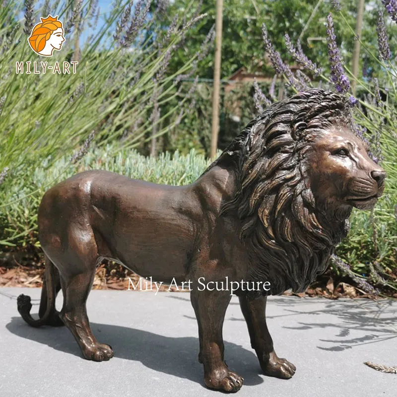 Life Size Cooper Bronze Lion Sculpture for Decoration